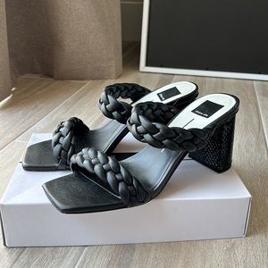 Paily Black Dolce Vita Braided Heels
